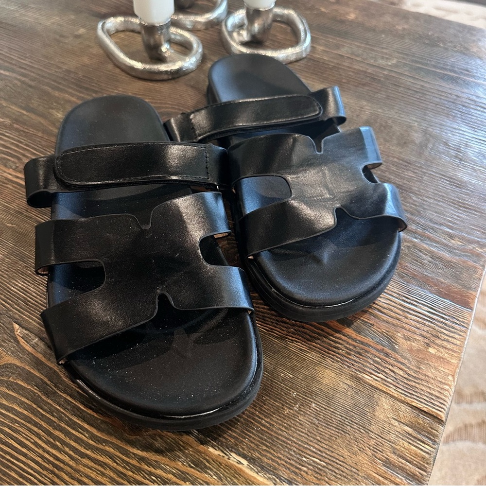 Black Slide Sandals